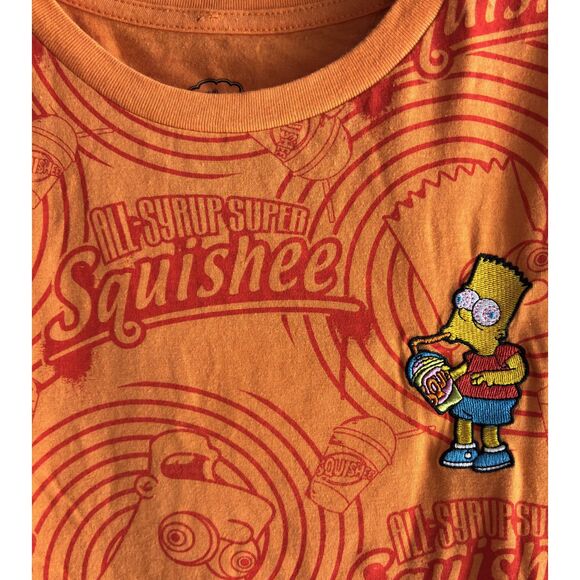 VTG The SIMPSONS BART All Syrup Super SQUISHEE Size M Embroidered T Shirt #F - Picture 4 of 5